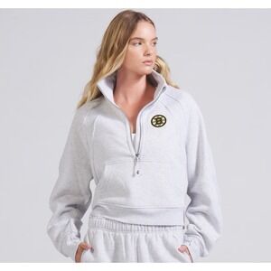 Boston Bruins Lululemon x NHL Women's XL/2XL Scuba Oversized Half-Zip Gray Top‎